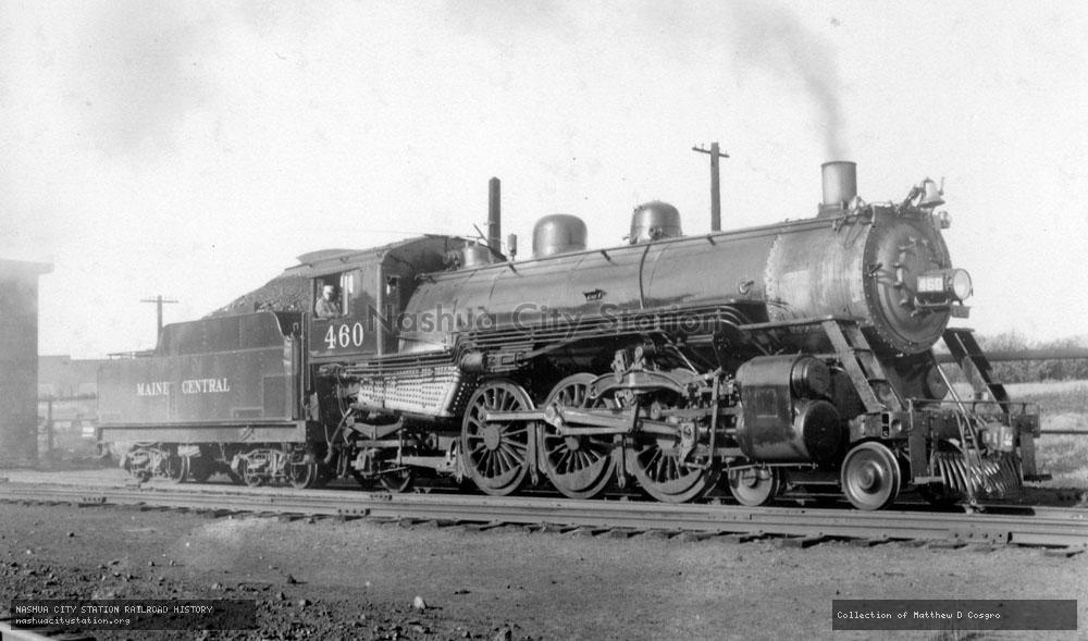 Postcard: Maine Central Railroad #460 at South Portland, Maine